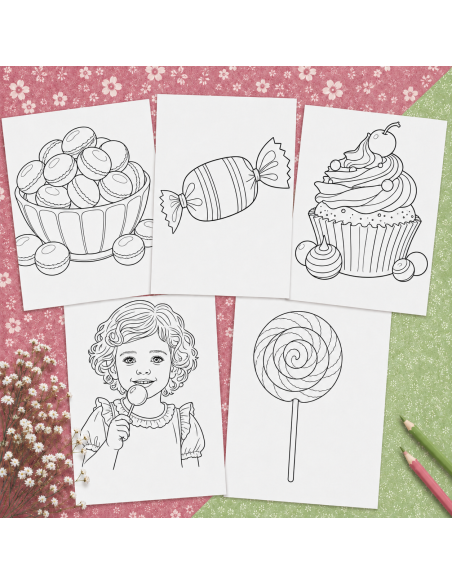 Réf 07 Coloriages Gourmandises