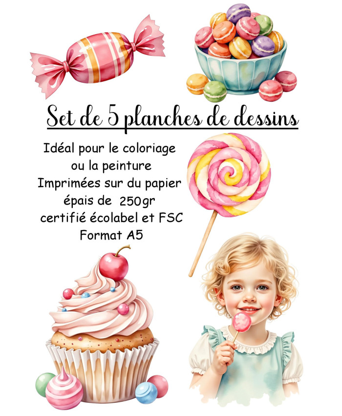 Réf 07 Coloriages Gourmandises