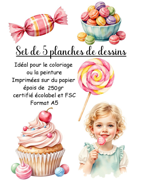 Réf 07 Coloriages Gourmandises