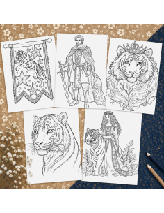 Réf 08 Coloriages Tigres