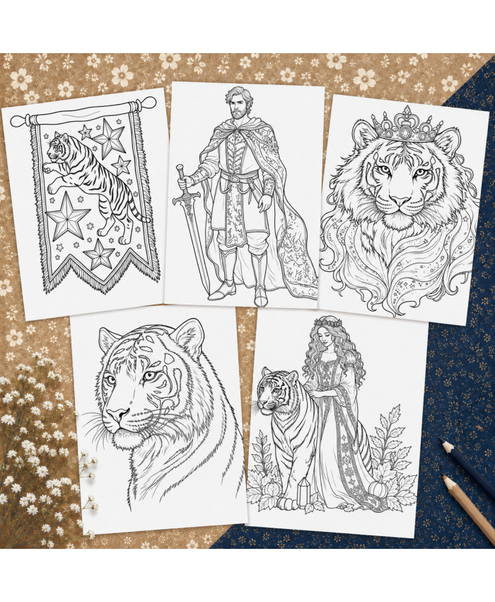 Réf 08 Coloriages Tigres
