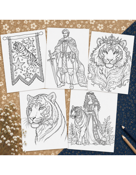 Réf 08 Coloriages Tigres