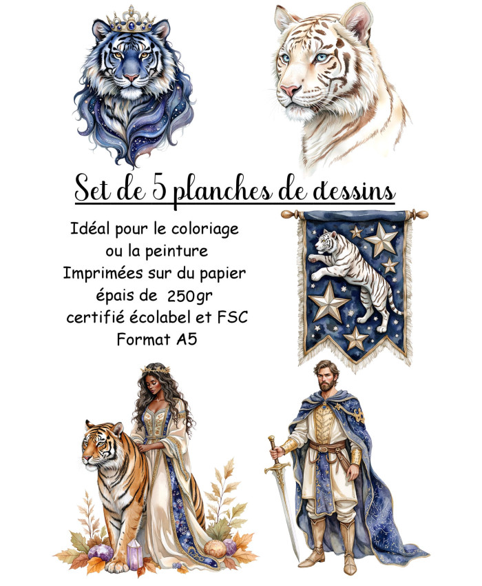 Réf 08 Coloriages Tigres