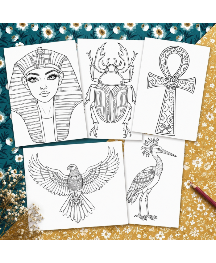 Réf 10 Coloriages égypte