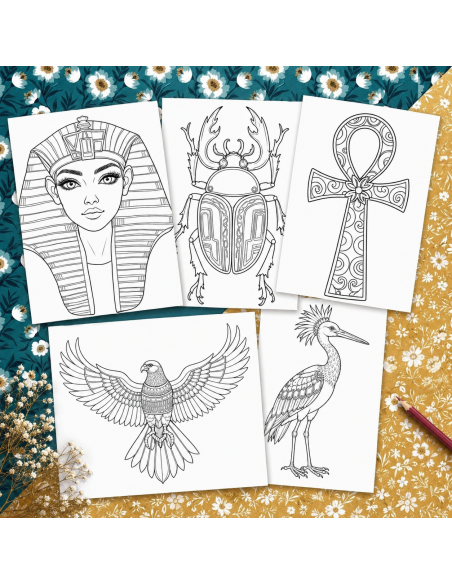 Réf 10 Coloriages égypte