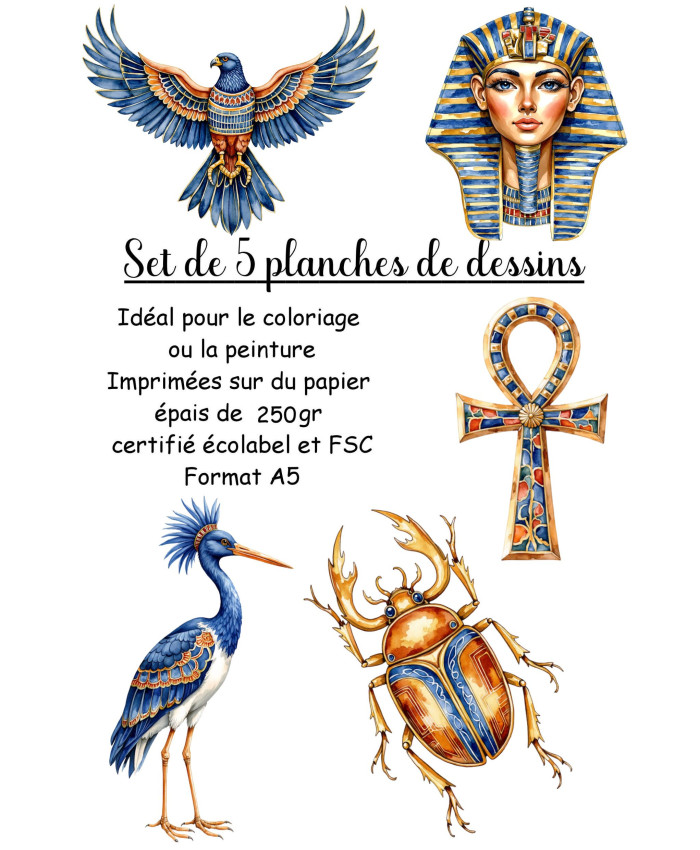 Réf 10 Coloriages égypte