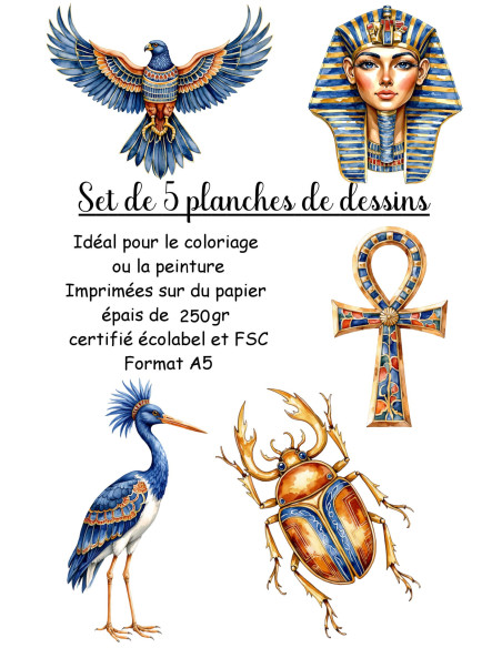 Réf 10 Coloriages égypte