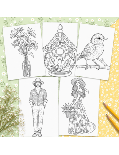 Réf 12 Coloriages Jardin