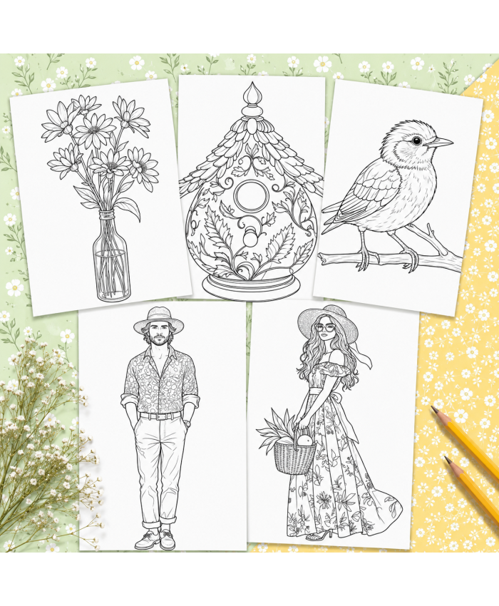 Réf 12 Coloriages Jardin