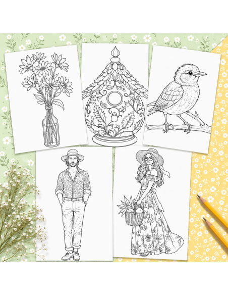 Réf 12 Coloriages Jardin