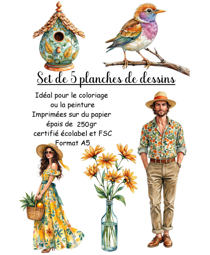 Réf 12 Coloriages Jardin