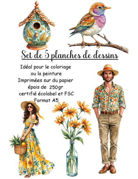 Réf 12 Coloriages Jardin