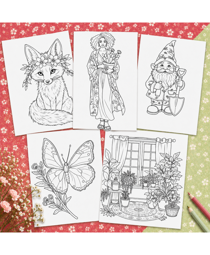 Réf 13 Coloriages Jardin