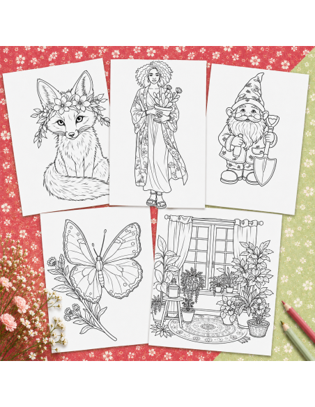 Réf 13 Coloriages Jardin
