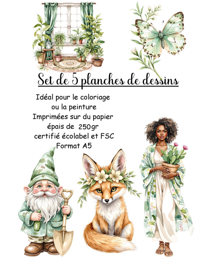 Réf 13 Coloriages Jardin