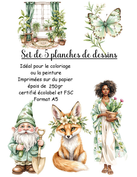 Réf 13 Coloriages Jardin