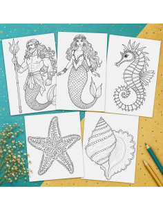 Réf 15 Coloriages sous l'océan