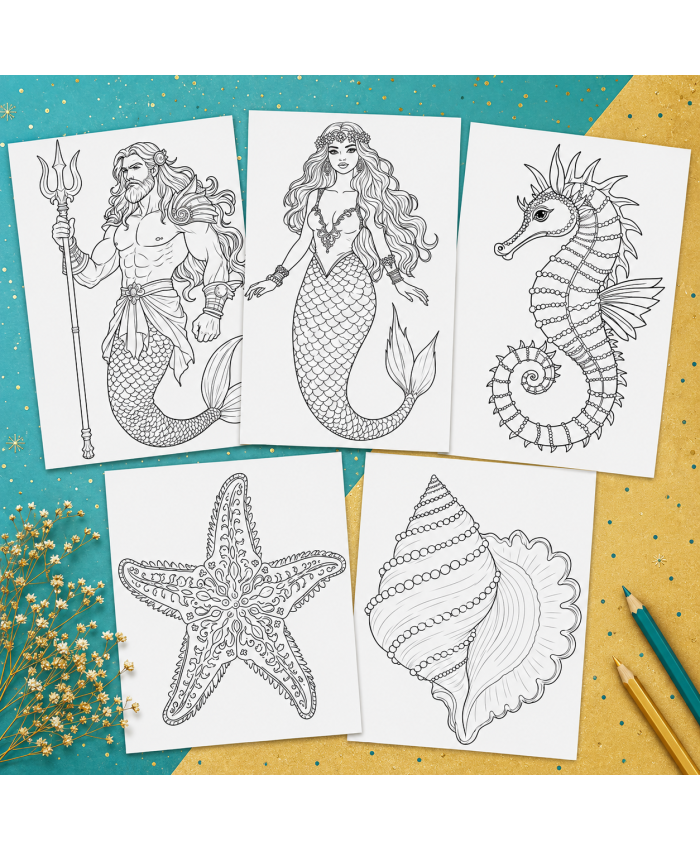 Réf 15 Coloriages sous l'océan