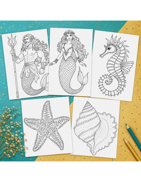 Réf 15 Coloriages sous l'océan