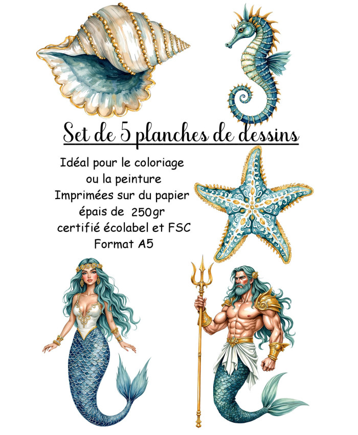 Réf 15 Coloriages sous l'océan