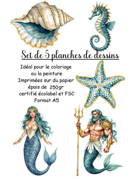 Réf 15 Coloriages sous l'océan