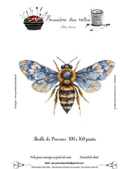 Grille point de croix : Abeille de Provence PDF