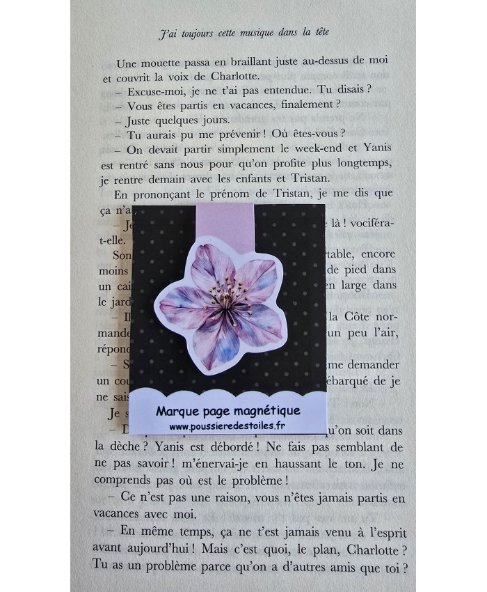 Marque page fleur
