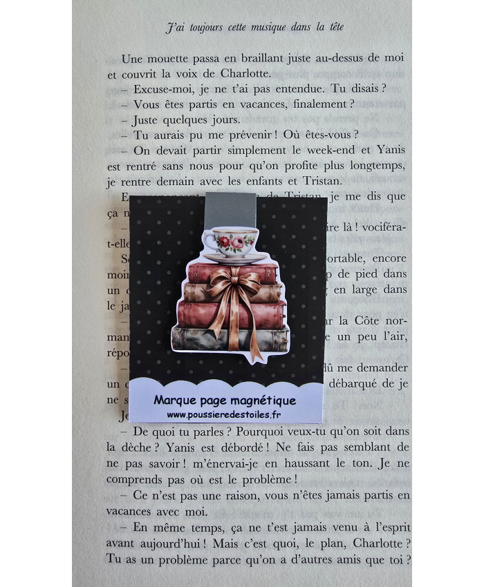 Marque page thé livres