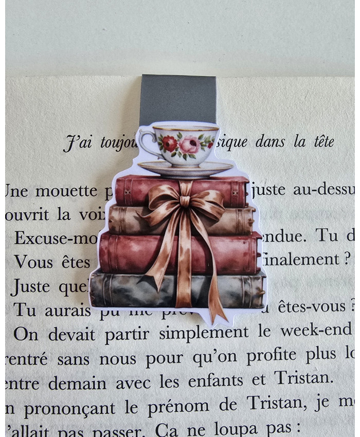 Marque page thé livres