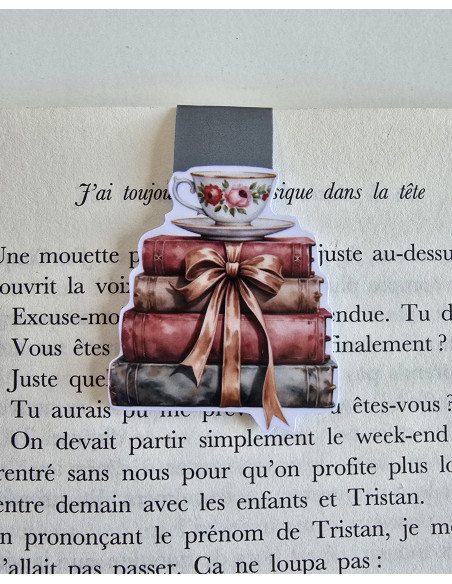 Marque page thé livres