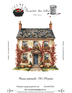 Grille point de croix : Maison automnale PDF