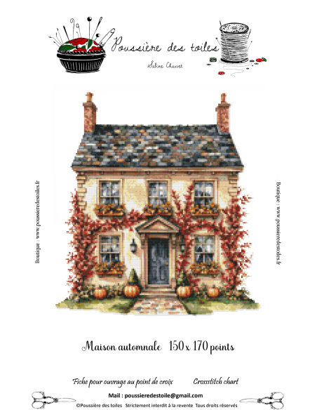 Grille point de croix : Maison automnale PDF