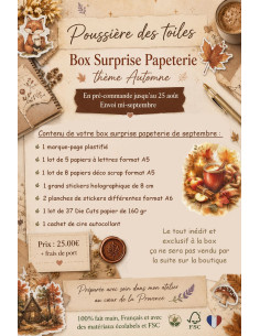 Box Surprise Papeterie thème Automne En pré-commande jusqu’au 25 août