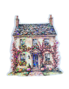 Stickers holographique Maison automnale