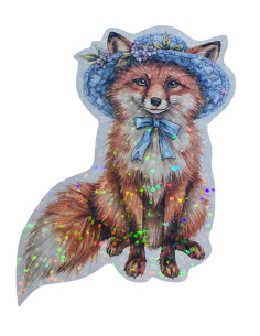 Stickers holographique Renard champêtre
