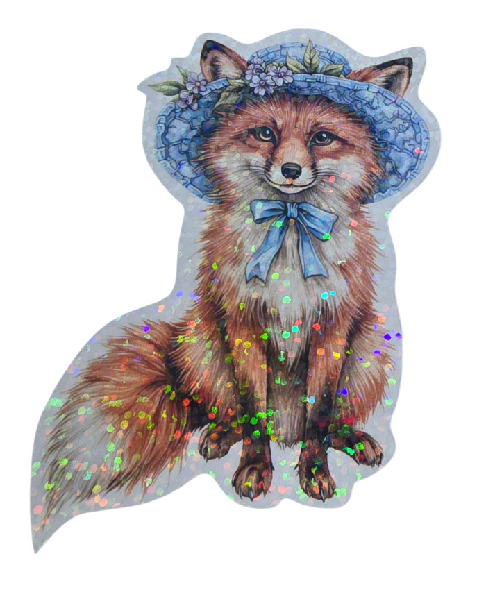 Stickers holographique Renard champêtre