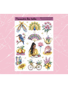 Réf 220 Feuille d’autocollants, Stickers pour Bullet Journal summer