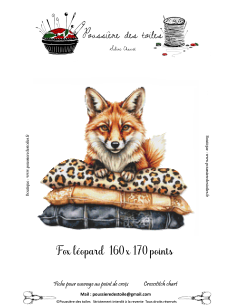 Grille point de croix : Fox léopard PDF