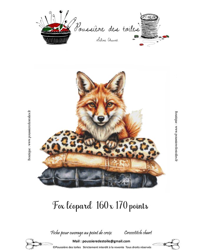 Grille point de croix : Fox léopard PDF