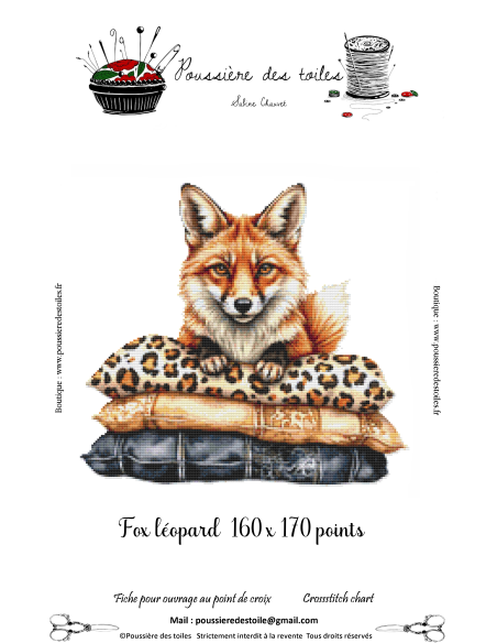 Grille point de croix : Fox léopard PDF