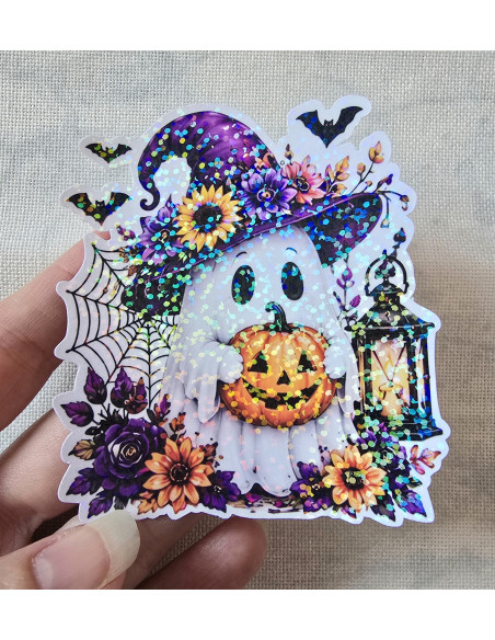 Stickers holographique Fantome halloween