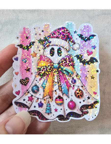 Stickers holographique Fantome halloween