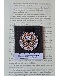 Marque page magnétique Papillon automnal 2