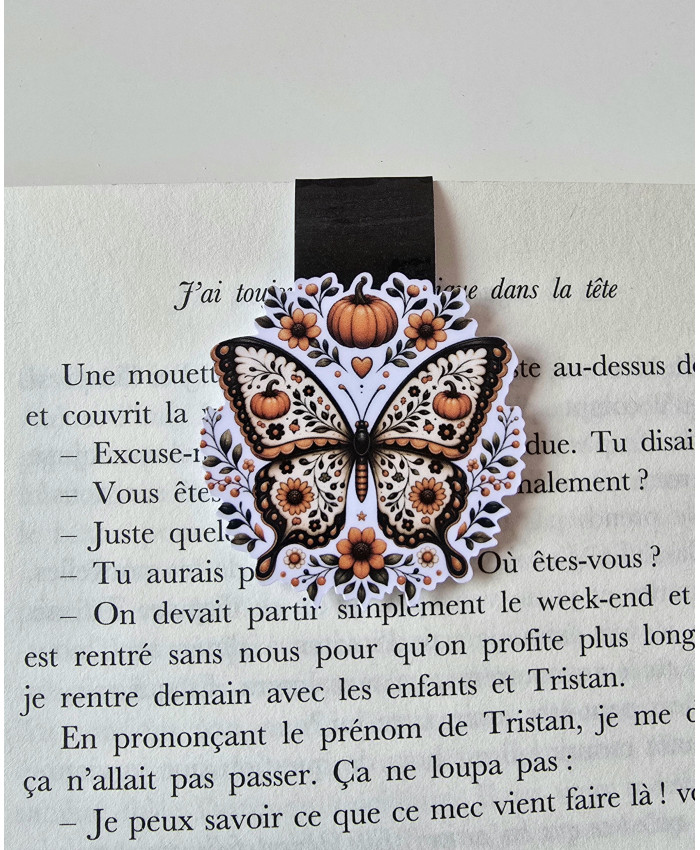 Marque page magnétique Papillon automnal