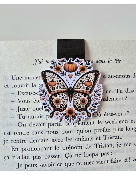 Marque page magnétique Papillon automnal