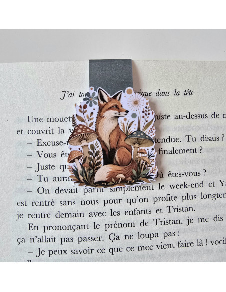 Marque page magnétique Renard d'automne