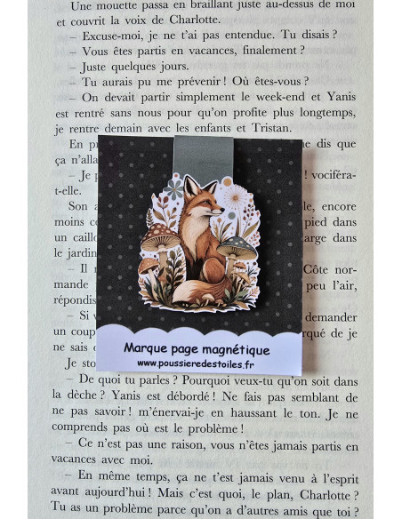 Marque page magnétique Renard d'automne