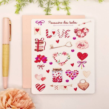 Feuille d’autocollants, Stickers pour Bullet Journal