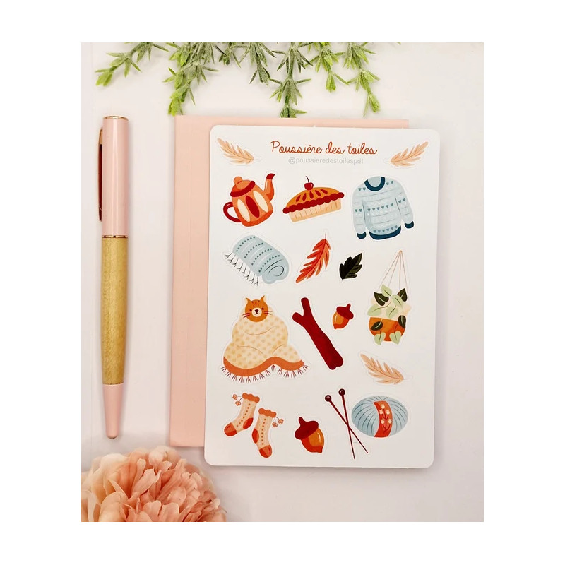 Feuille d’autocollants, Stickers pour Bullet Journal