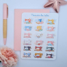 Feuille d’autocollants, Stickers pour Bullet Journal